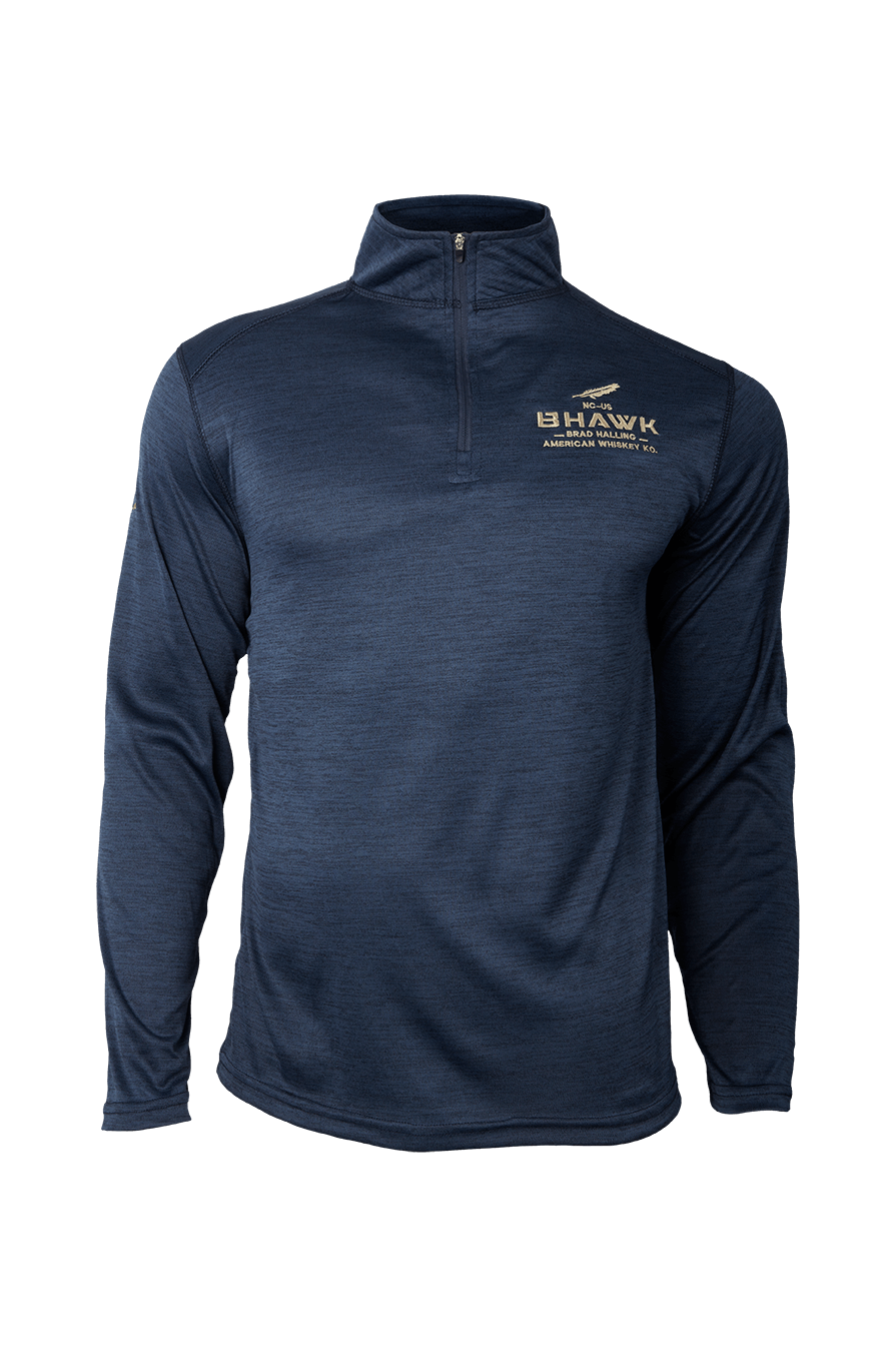 BHAWK Men's 1/4 Zip | Heathered Navy