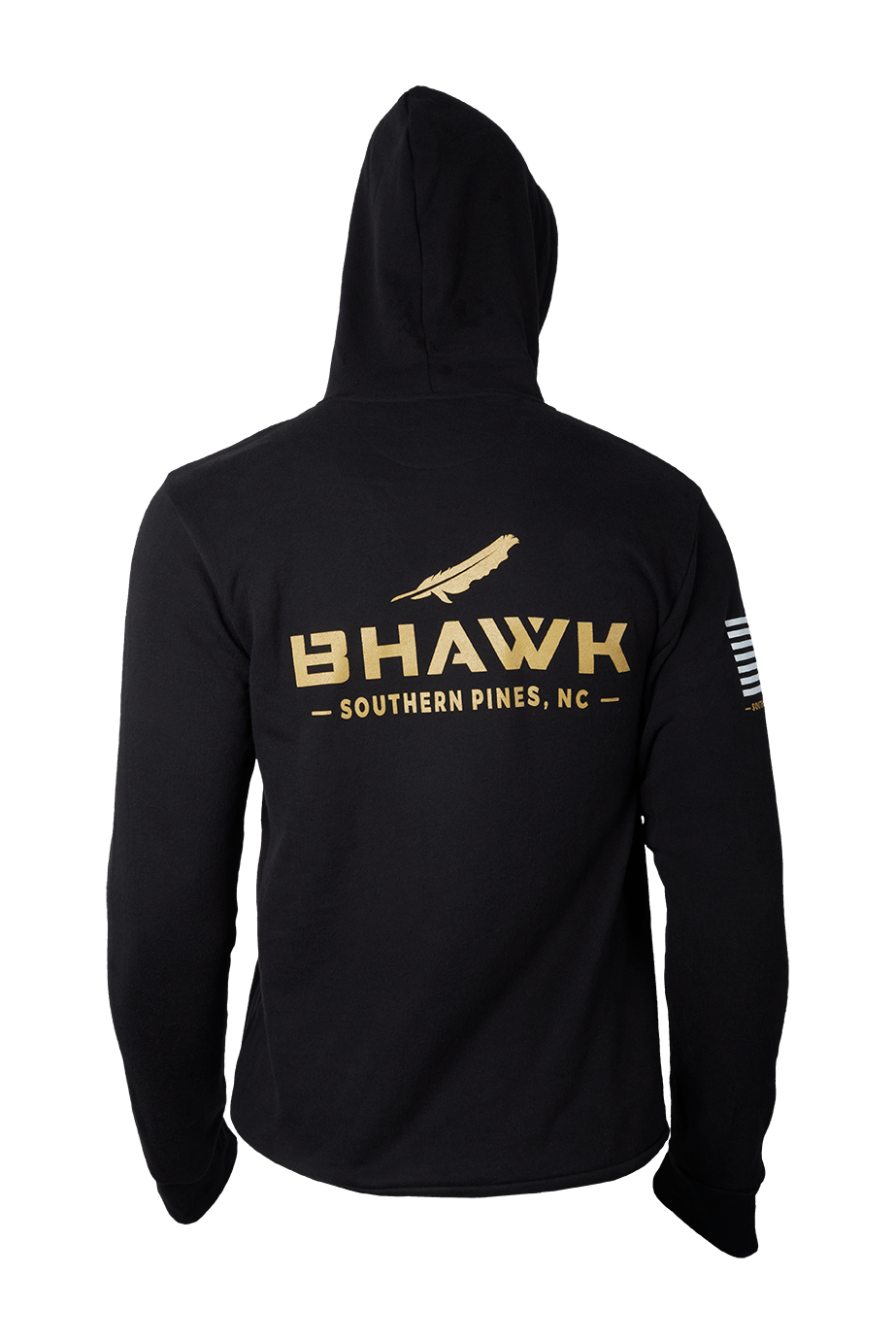 BHAWK Unisex Sueded Hoodie | Black
