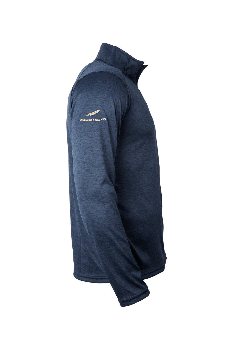 BHAWK Men's 1/4 Zip | Heathered Navy