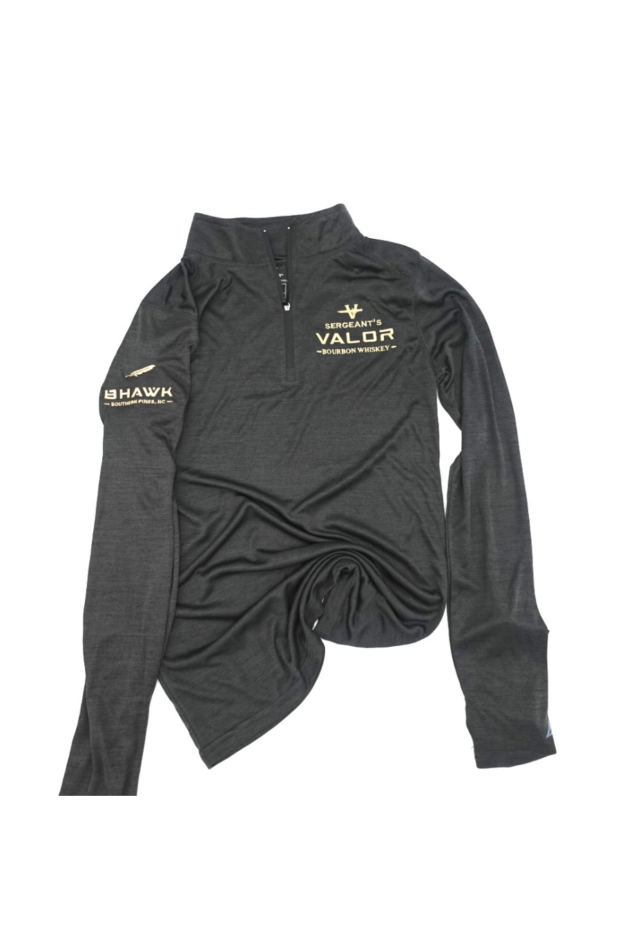 Sergeant's Valor Bourbon Whiskey Women’s 1/4 Zip | Heathered Charcoal