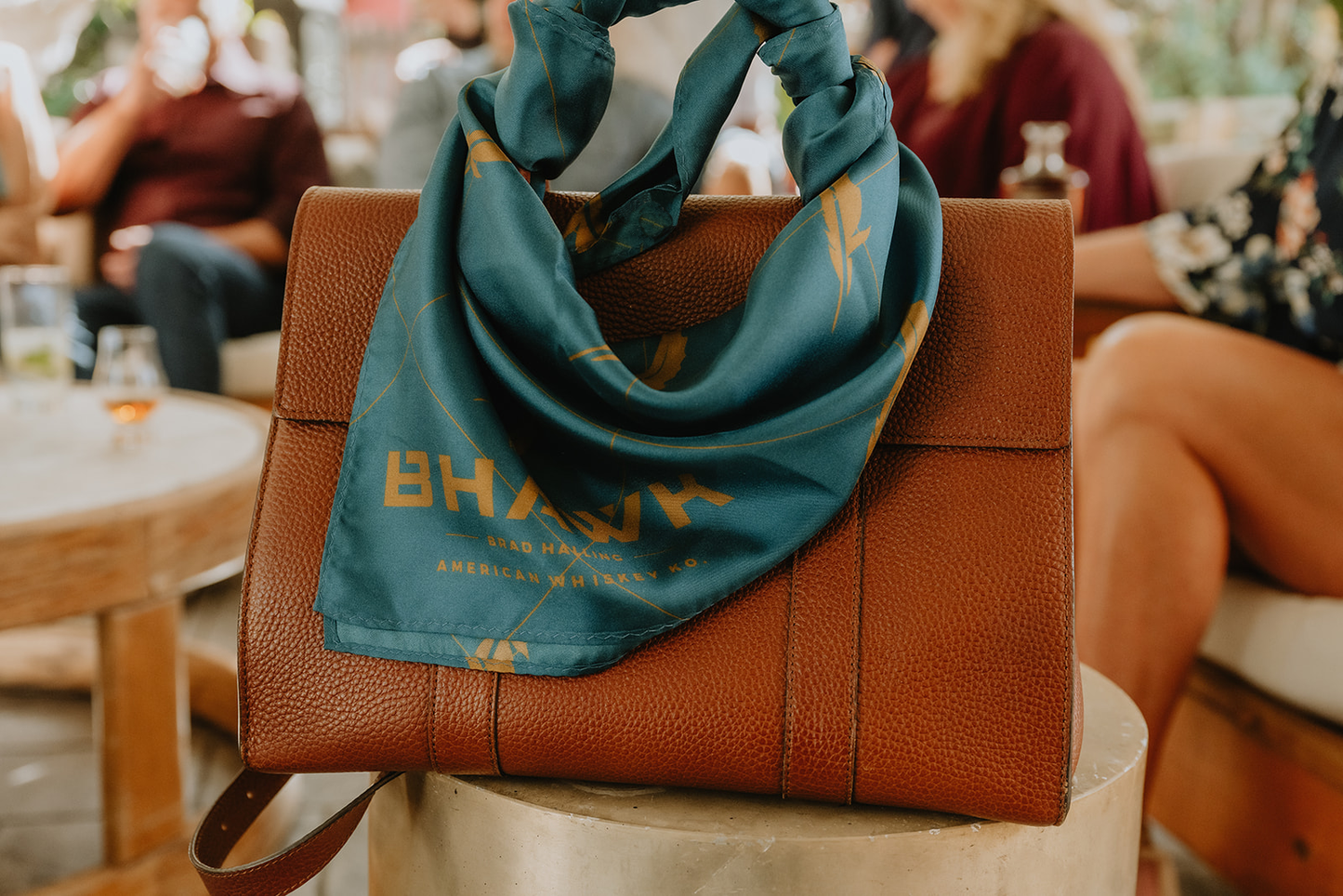 BHAWK Feather Silk Scarf