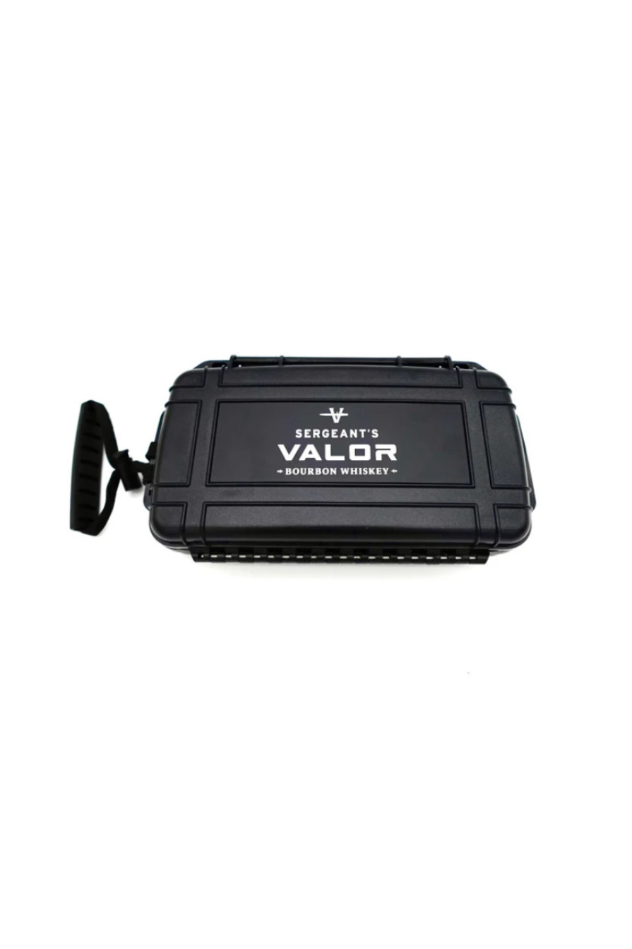 Sergeant's Valor Bourbon Whiskey Travel Humidor Case