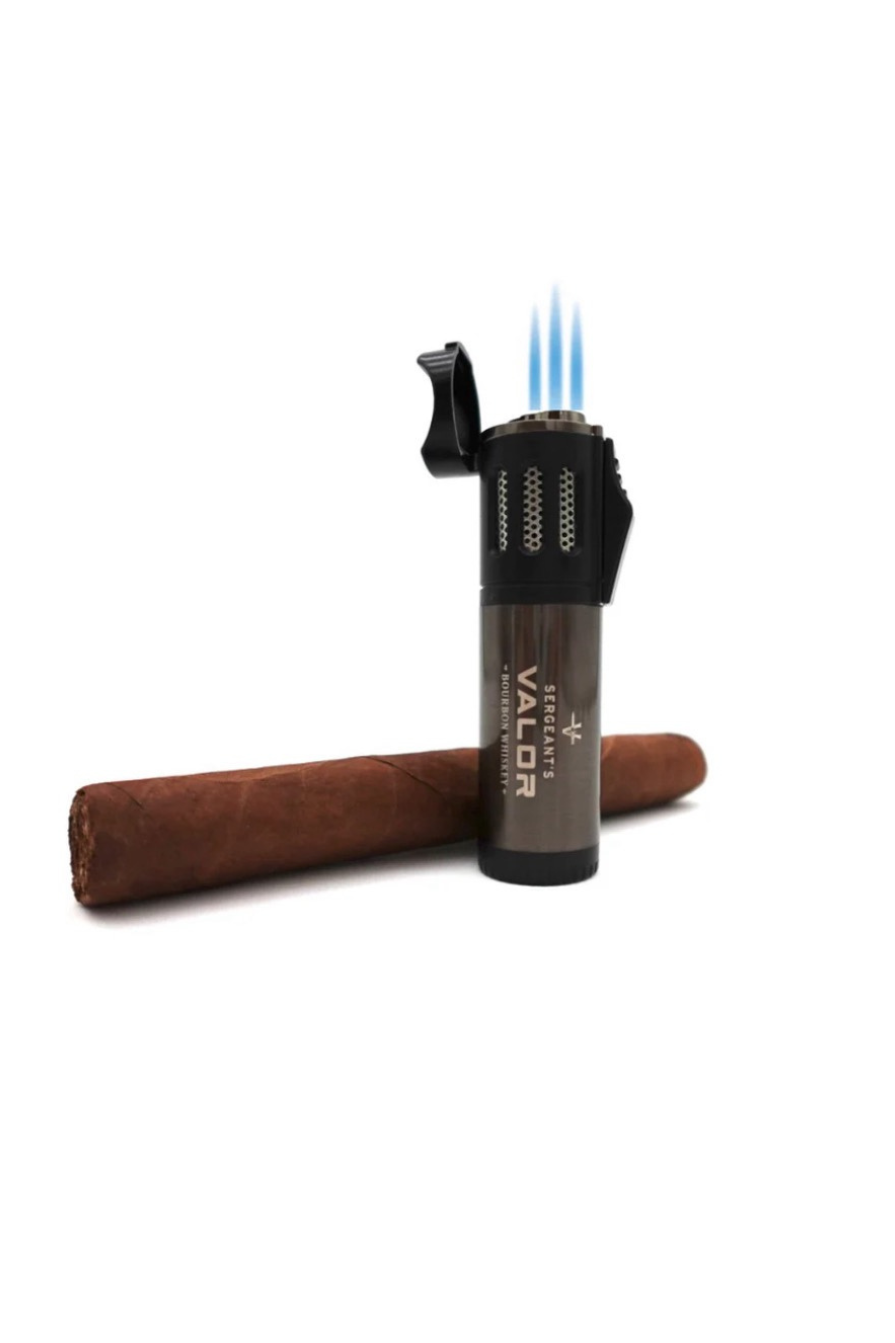 Sergeant's Valor Bourbon Whiskey Lighter | Grey