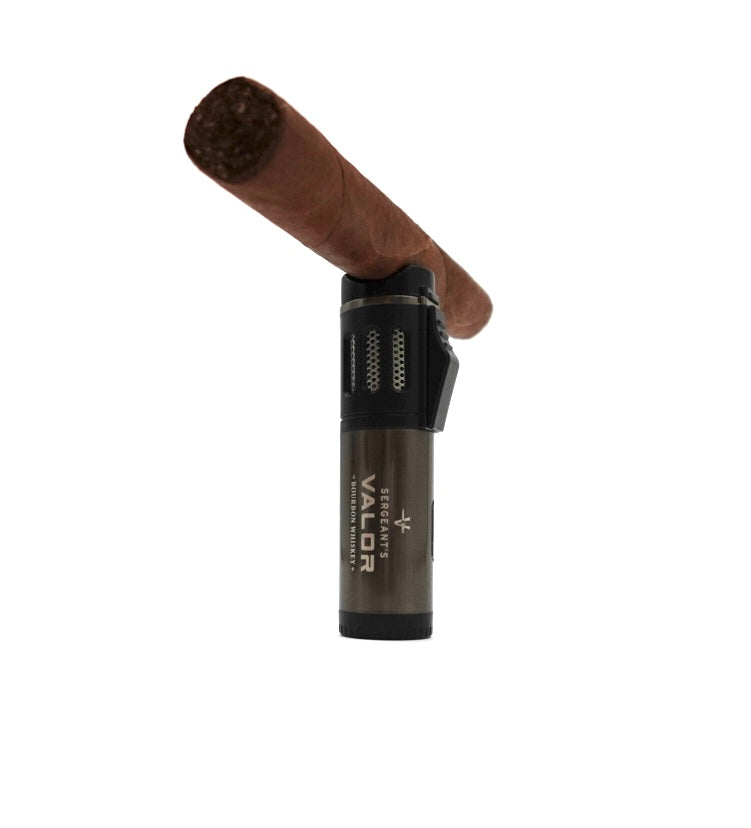 Sergeant's Valor Bourbon Whiskey Lighter | Grey