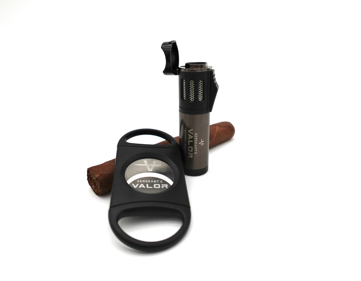 Sergeant's Valor Bourbon Whiskey Lighter | Grey