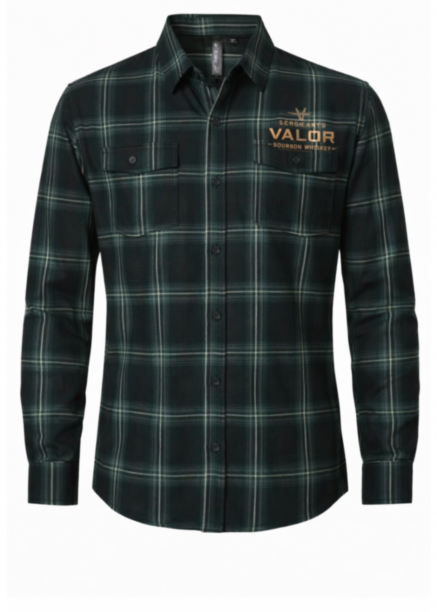 Sergeants Valor Flannel | Black/Army Green
