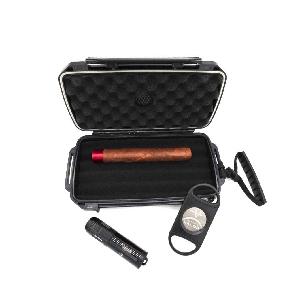 Sergeant's Valor Bourbon Whiskey Travel Humidor Case