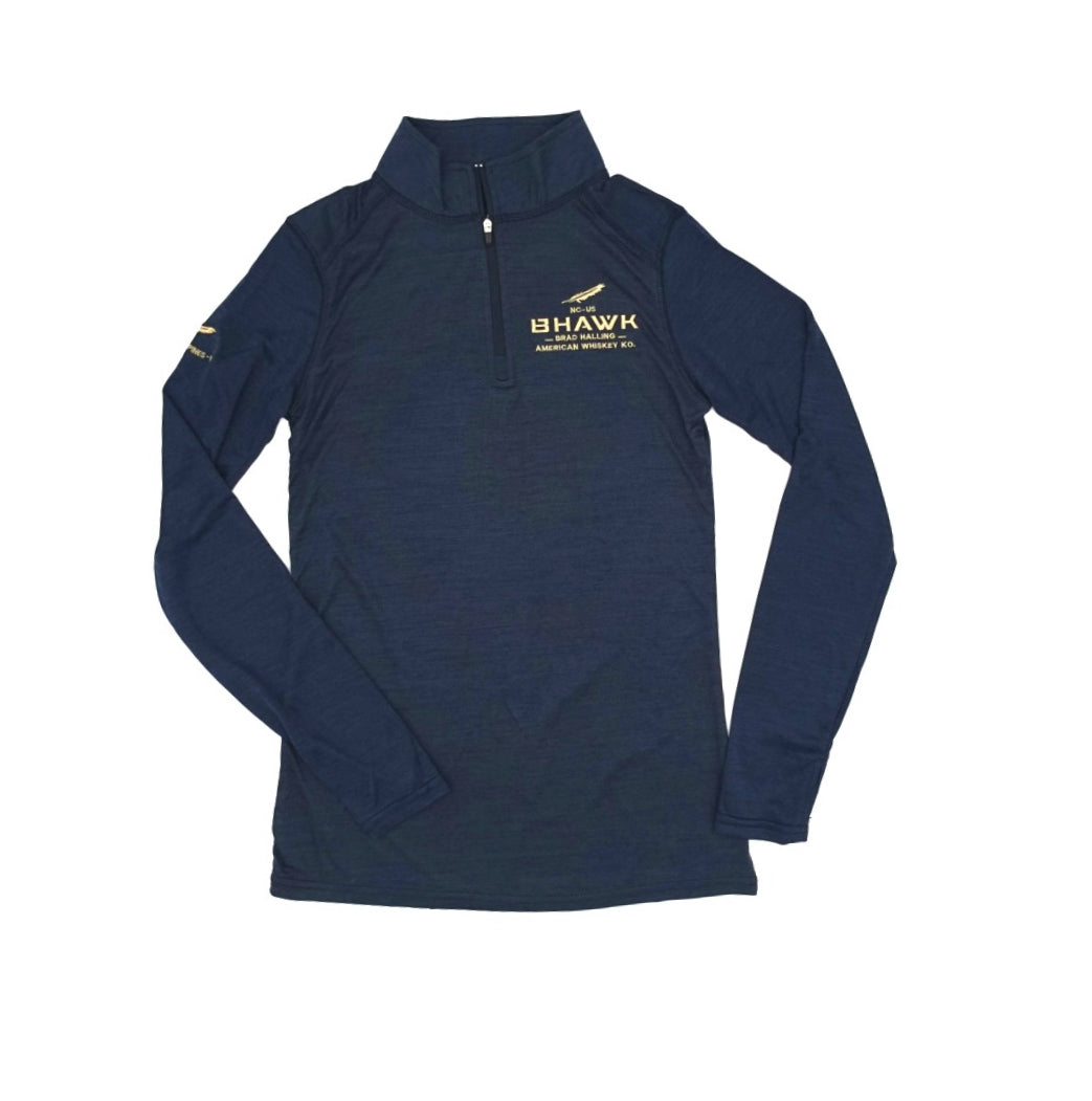 BHAWK Women’s 1/4 Zip | Heathered Navy