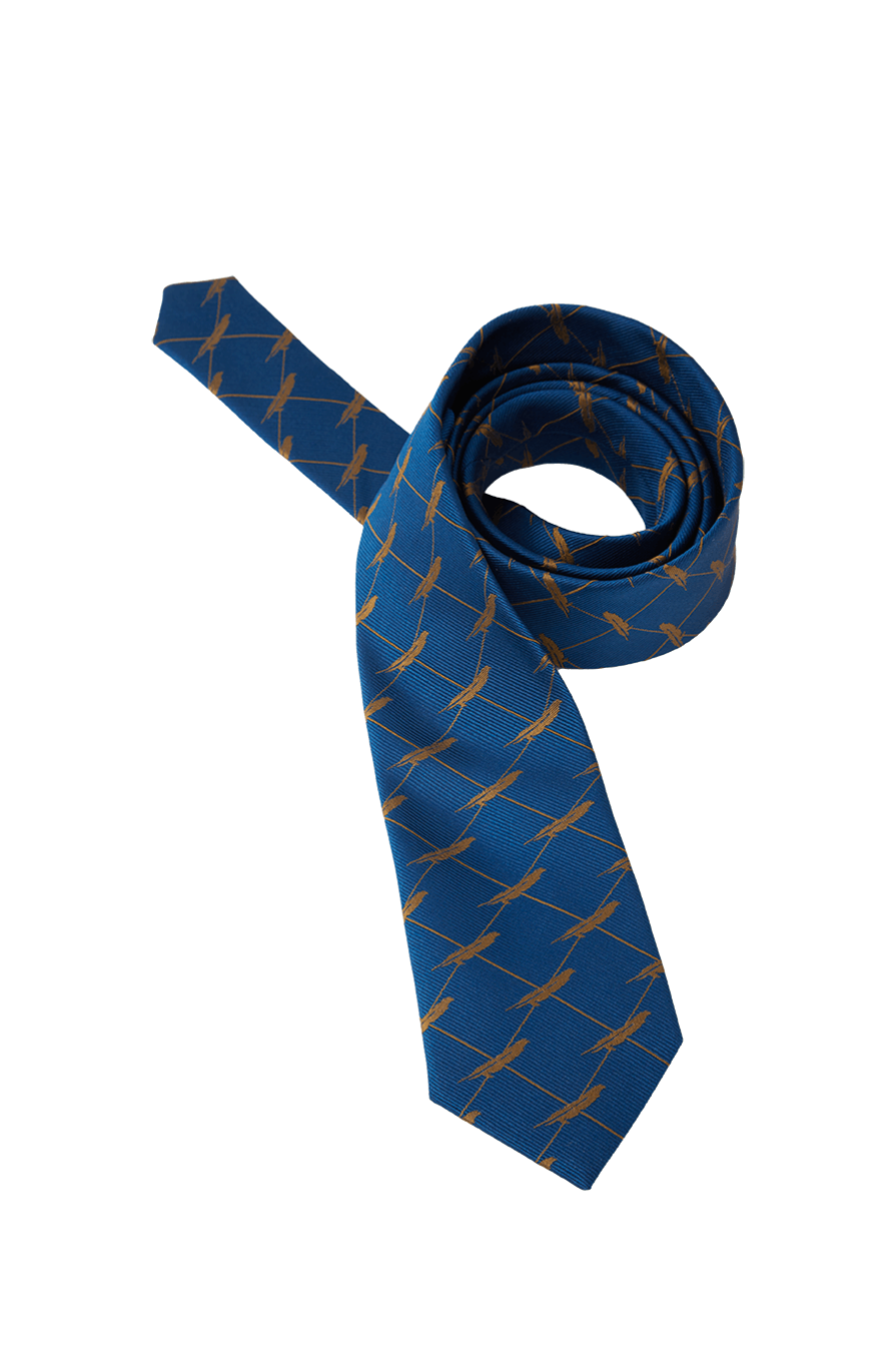 BHAWK Feather Silk Tie