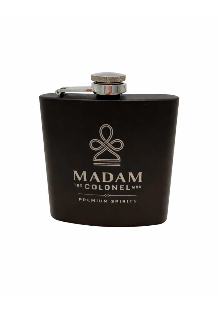 6oz Madam Coronel Flask | Jet Black