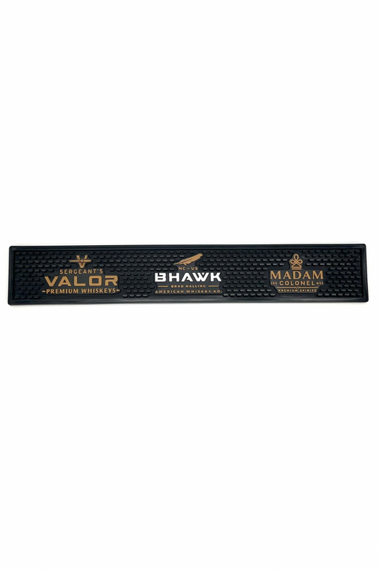 BHAWK Logo Bar Mat - Sergeant’s Valor & Madam Colonel | Black