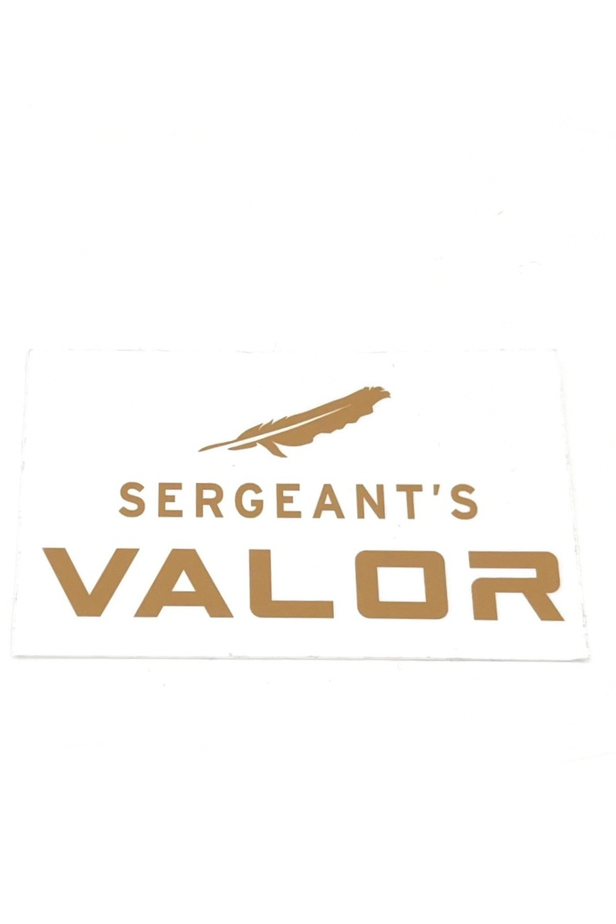 Sergeant’s Valor Vinyl Sticker | White