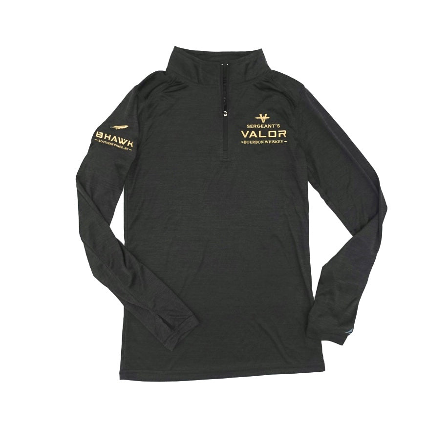 Sergeant's Valor Bourbon Whiskey Women’s 1/4 Zip | Heathered Charcoal