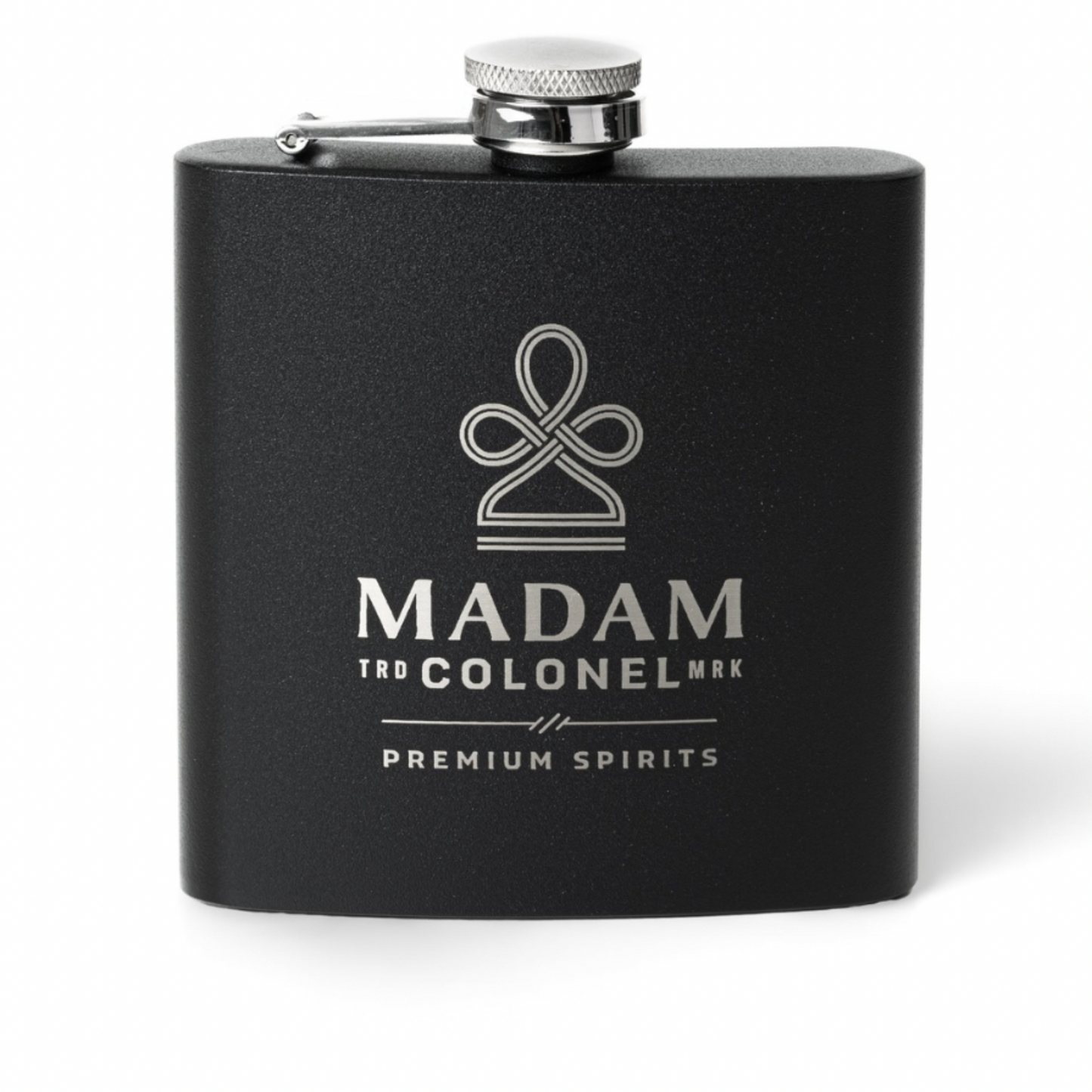 6oz Madam Coronel Flask | Jet Black
