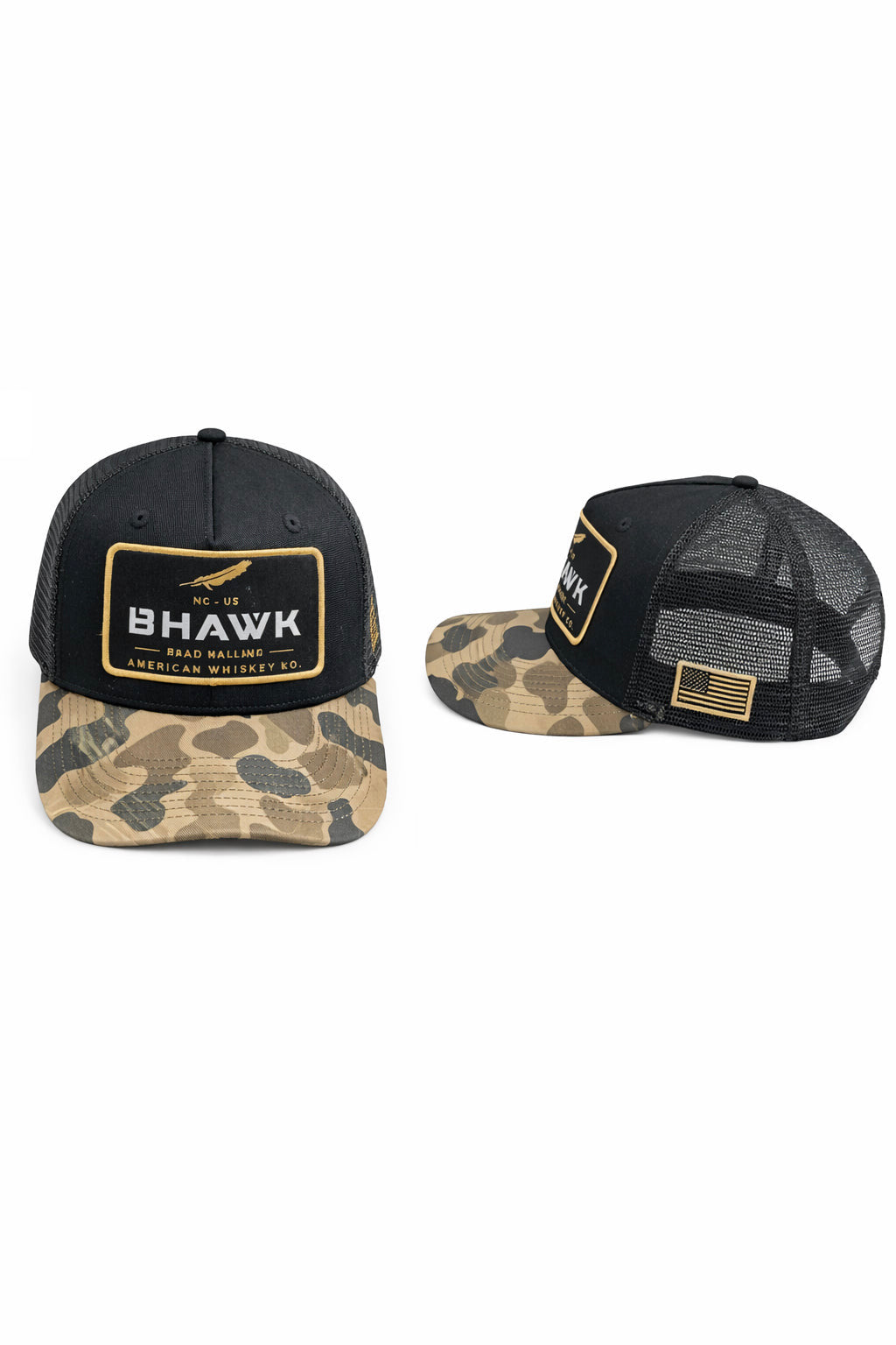 BHAWK Trucker Hat | Duck Camo/Black