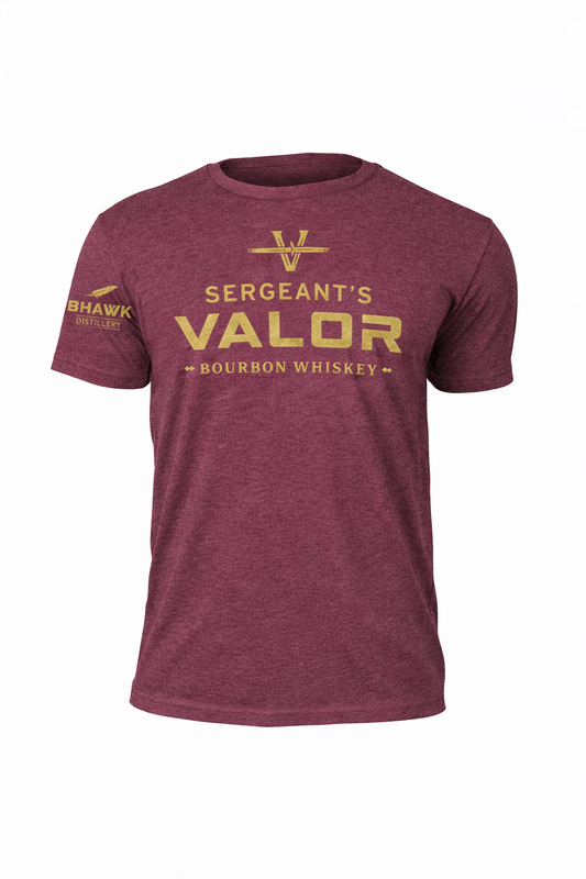 Sergeant's Valor Bourbon Whiskey Unisex T-Shirt | Cardinal Red