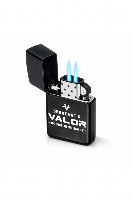 Sergeant's Valor Bourbon Whiskey Zippo Lighter | Black