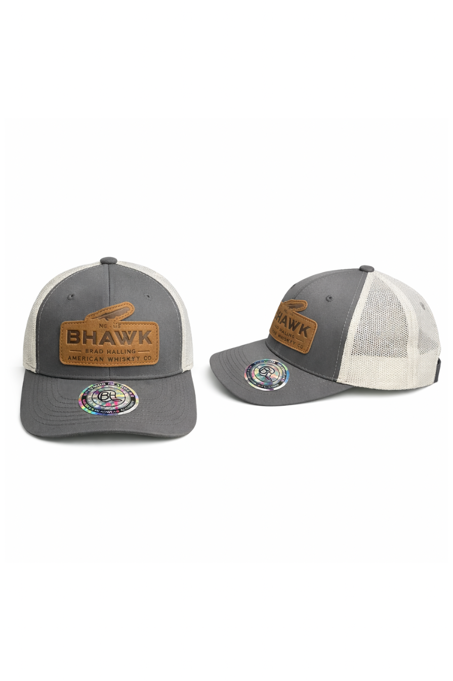 BHAWK Trucker Hat | Grey/White