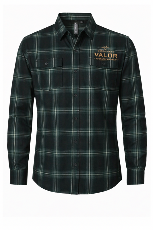 Sergeants Valor Flannel | Black/Army Green