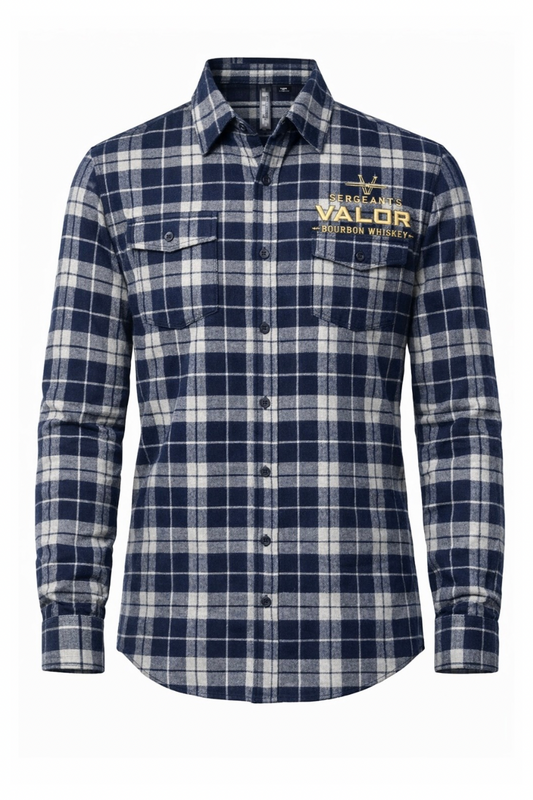 Sergeants Valor Flannel | Navy/Grey